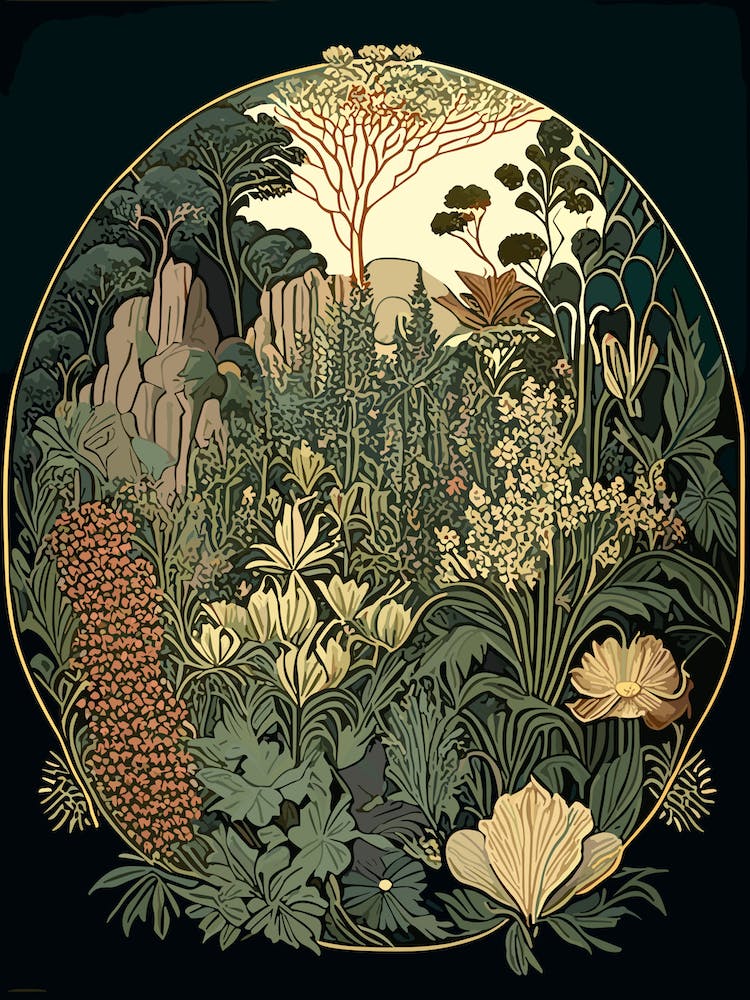 Garden Of The Gods, Usa Vintage Botanical