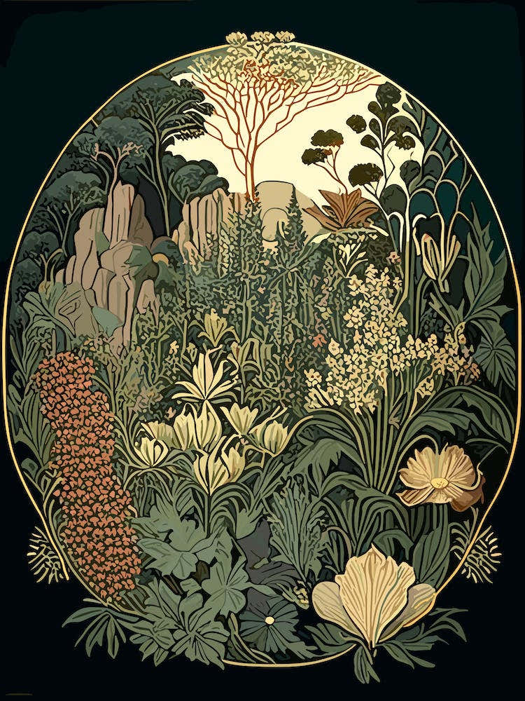 Garden Of The Gods, Usa Vintage Botanical