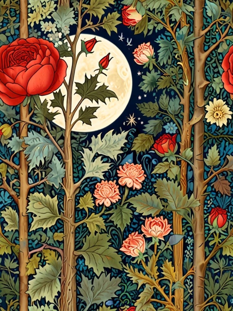 William Morris Roses In The Forest