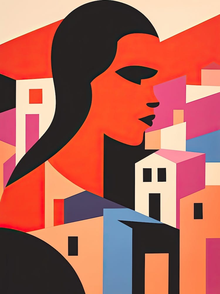 Rio De Janeiro, Brazil, Bold Outlines 4