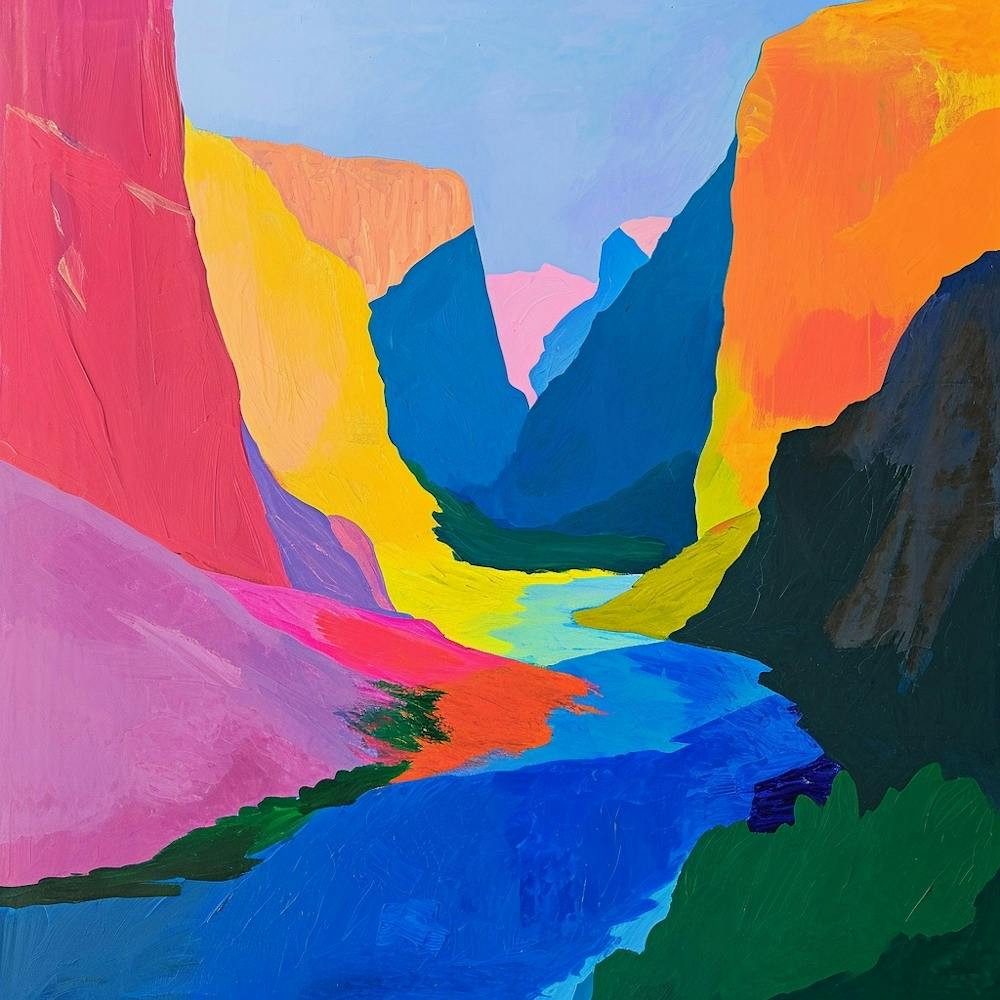 Colourful Abstract Yosemite National Park Usa 1