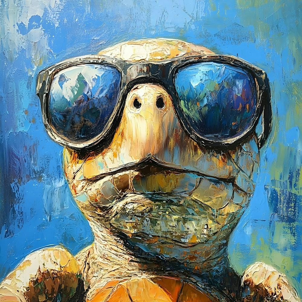 Sea Turtle In Sunglasses 10