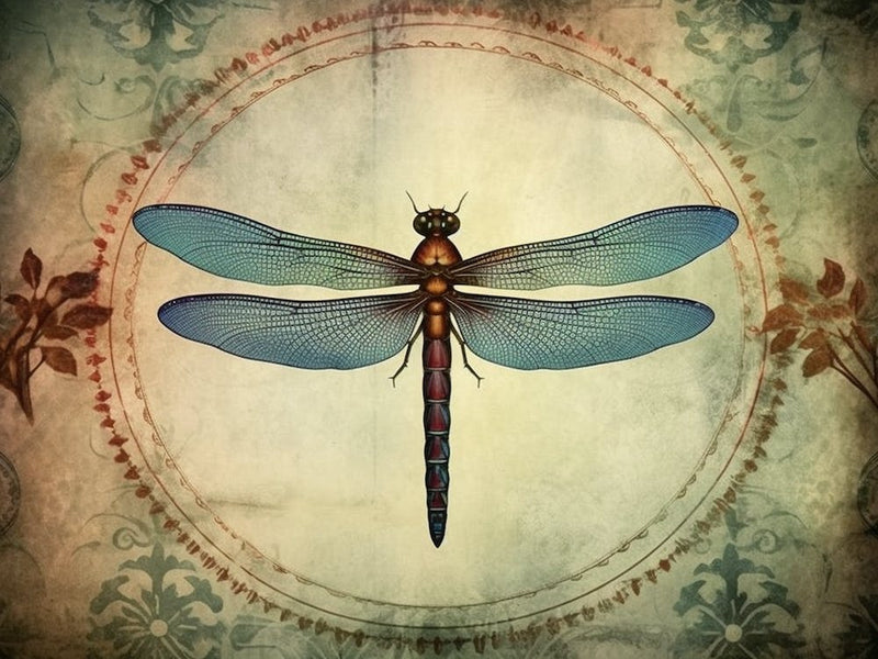 Dragonfly Vintage Blue