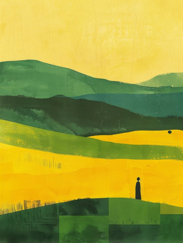 Man In A Yellow Field 1