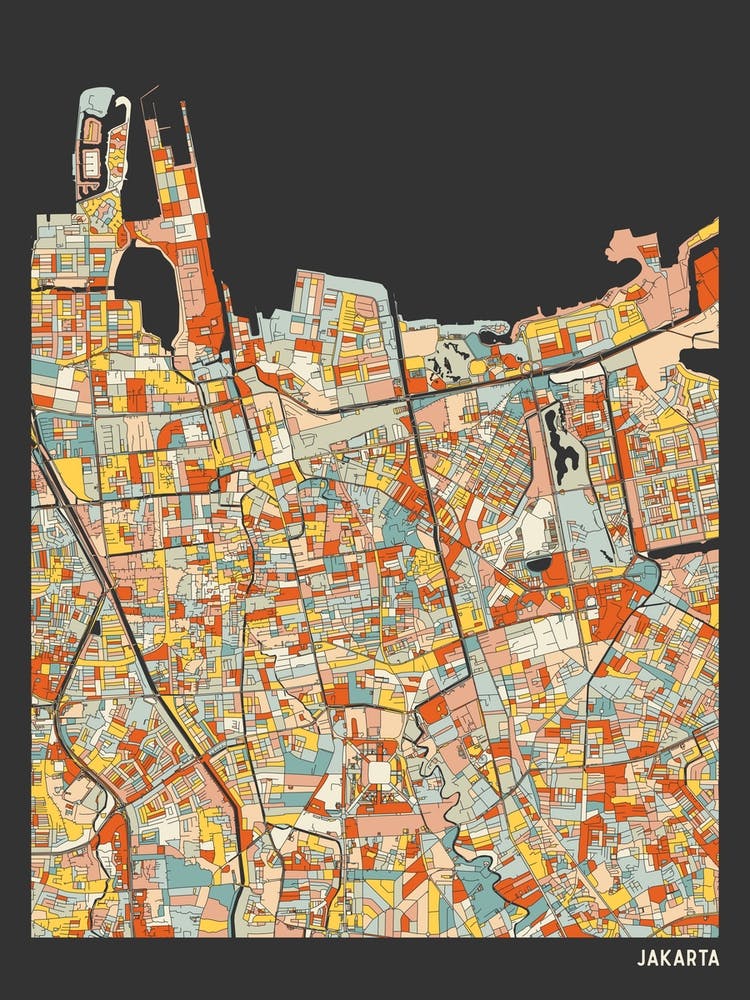 Jakarta Indonesia Central Map