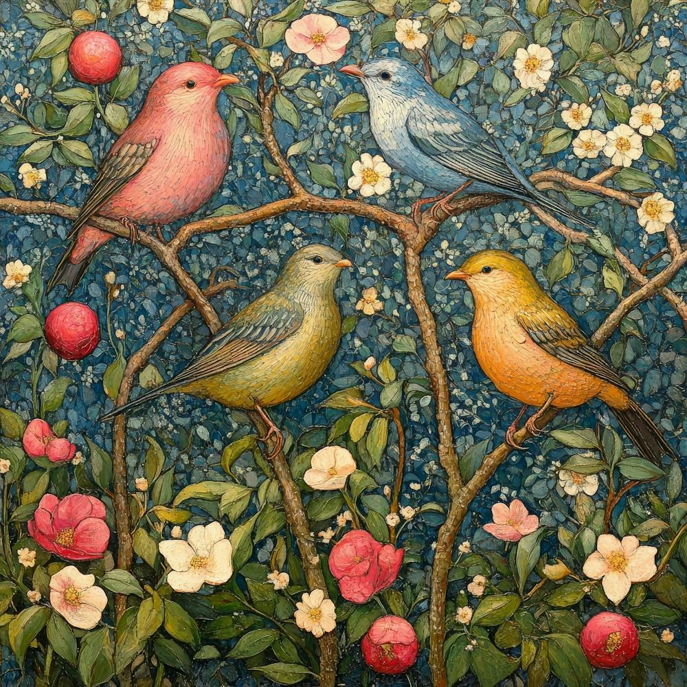Birds In A Tree Art 15
