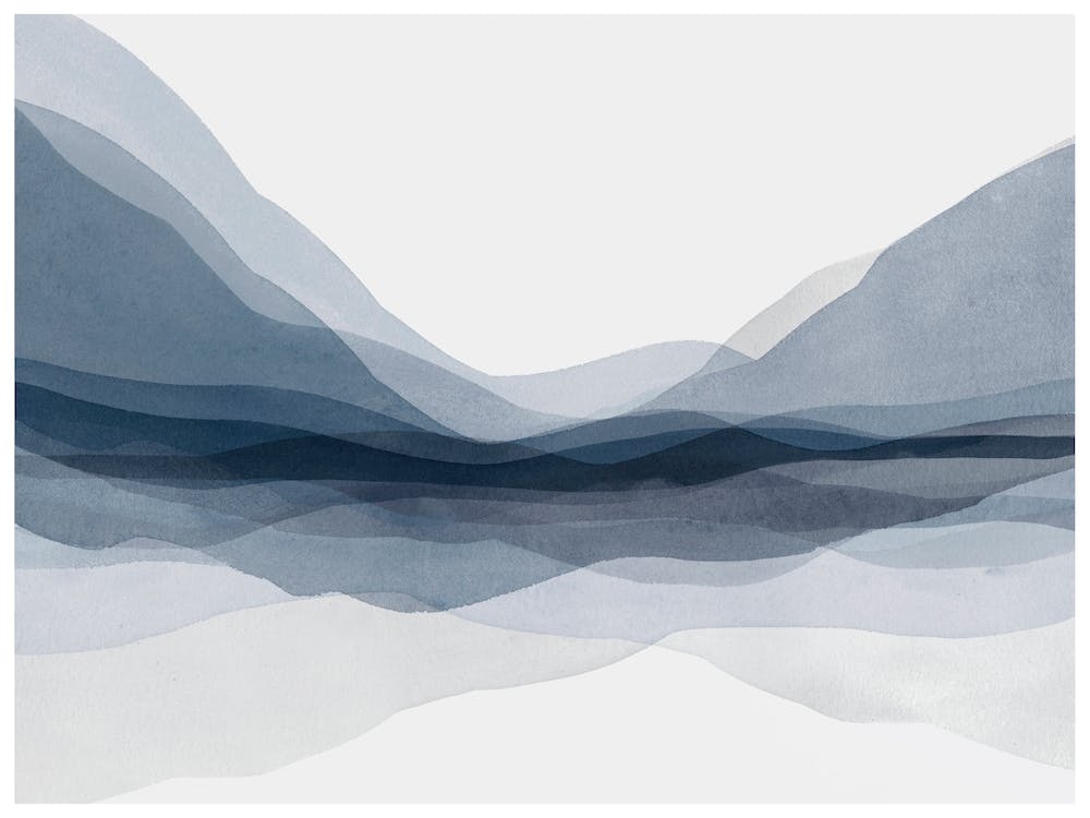 Blue Abstract Mountains