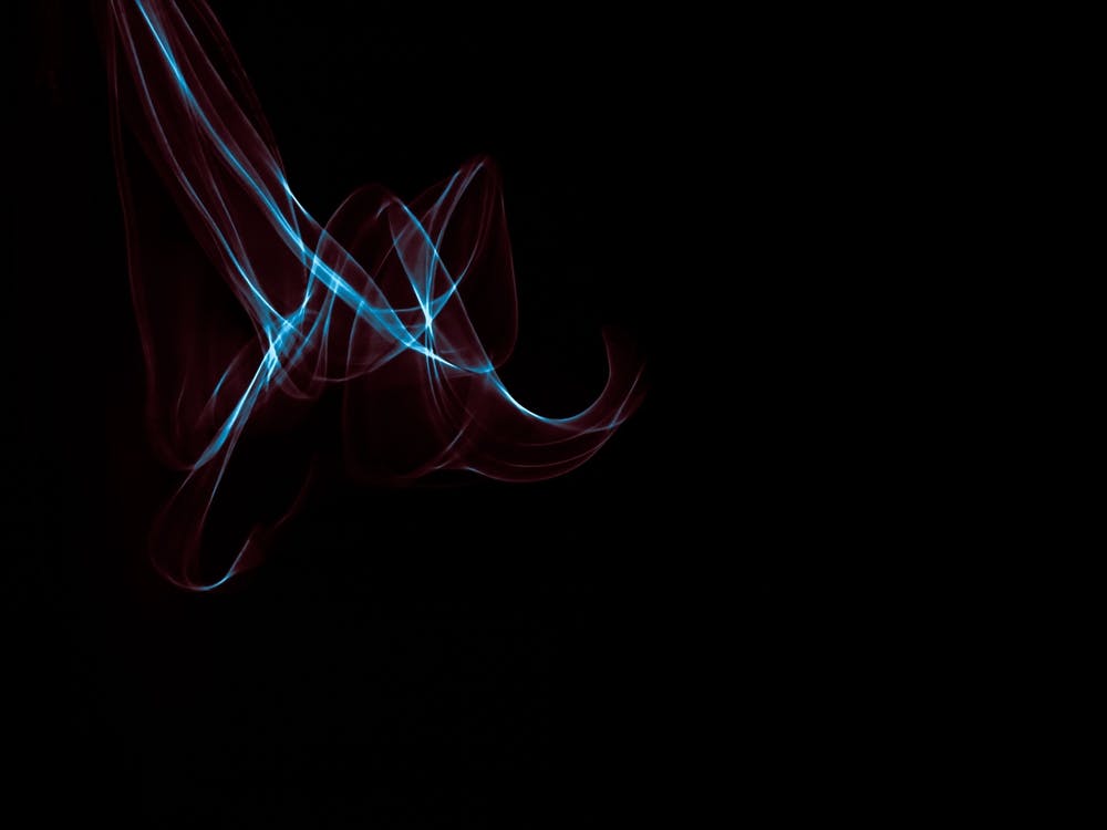 Glowing Abstract Curved Blue And Red Lines 13