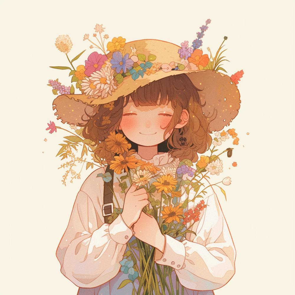 Mädchen mit Blumen