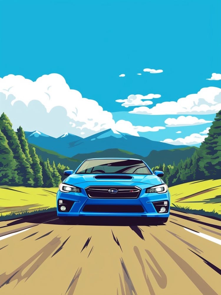 A Subaru Impreza In The The Great Alpine Road Australia 4