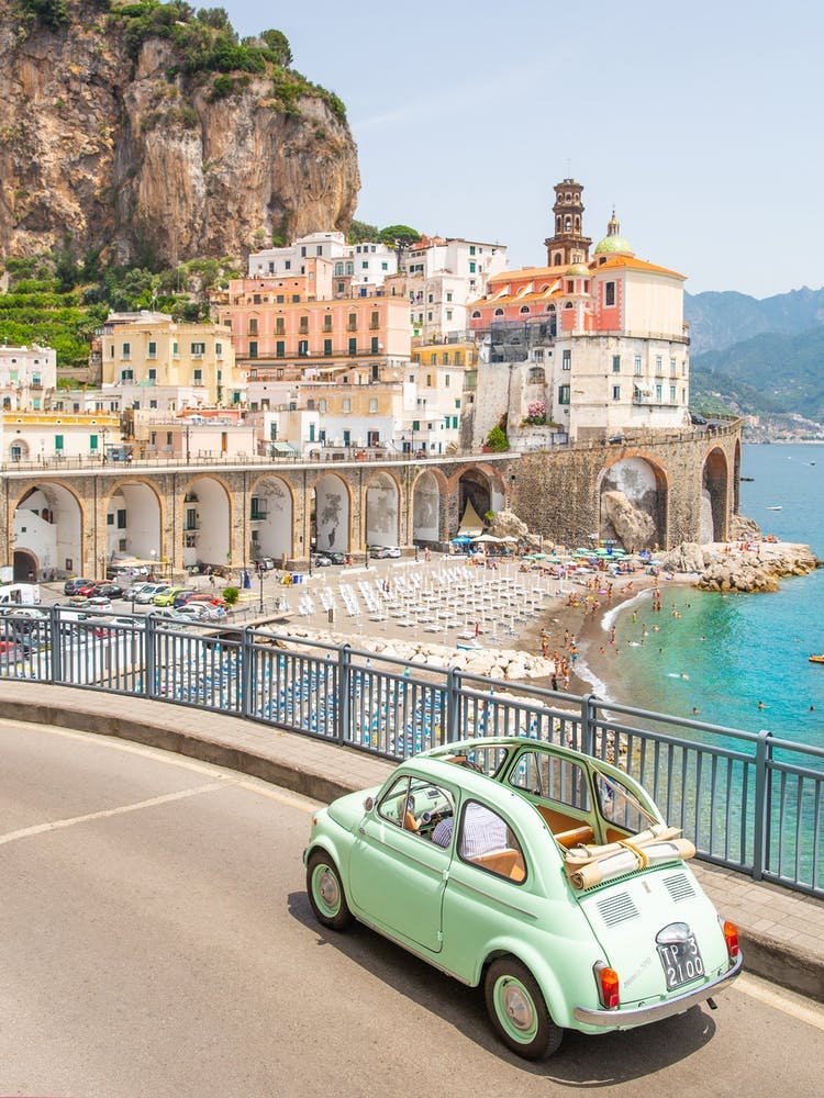 Positano Vintage Car Fiat 500 Cinquecento