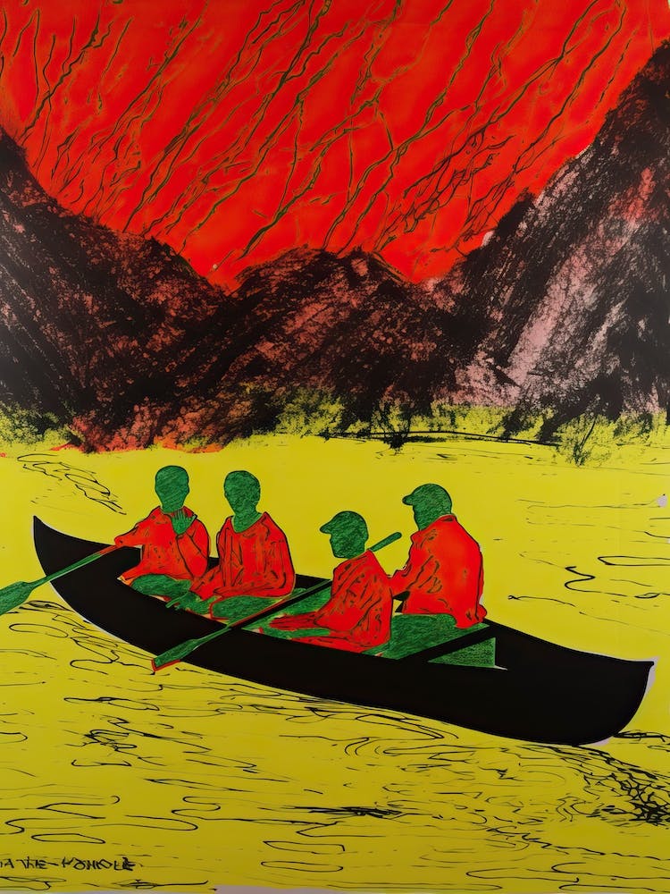 Canoeing Pop Art 1