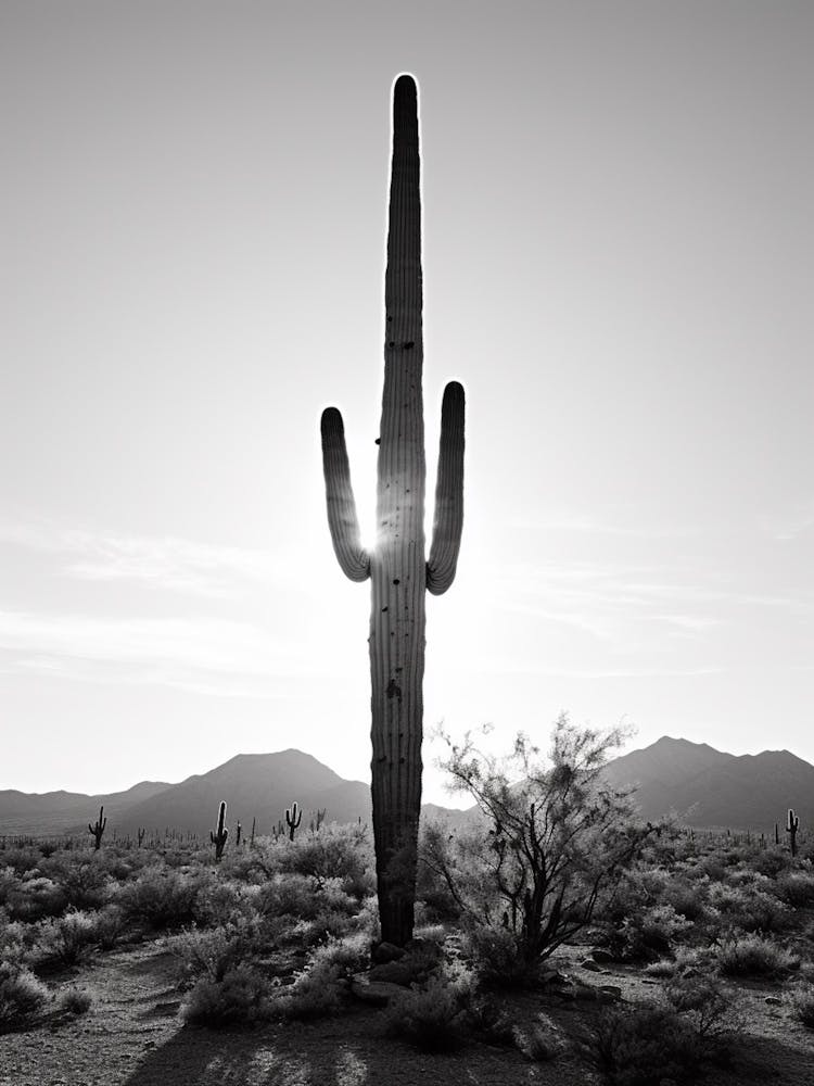 Arizona, Usa, Black And White Analogue Photograph 3
