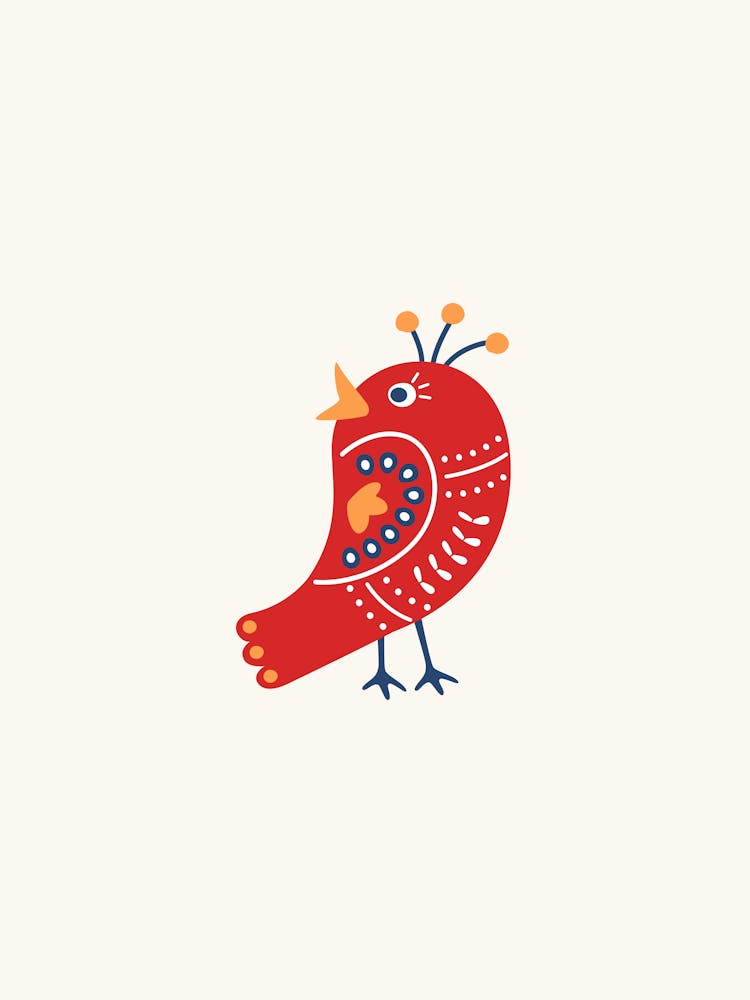 Roter Vogel Folk Skandi