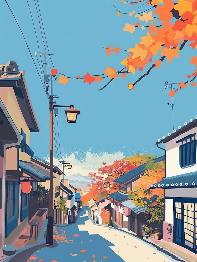 Shizuoka Japan 3 Colourful Illustration