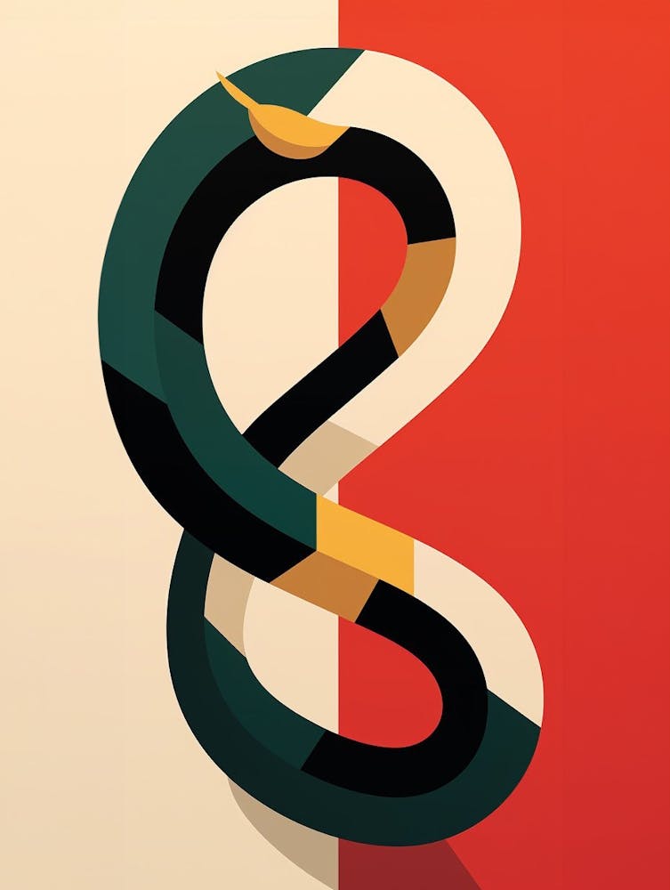 Snake Minimalist Abstract 4
