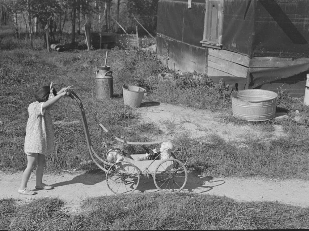 Untitled Photo, Possibly Related To Doll Buggy On Farm Near Northome, Minnesota By Russell Lee