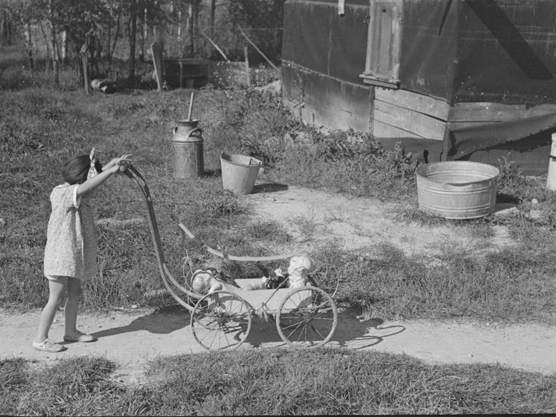 Untitled Photo, Possibly Related To Doll Buggy On Farm Near Northome, Minnesota By Russell Lee