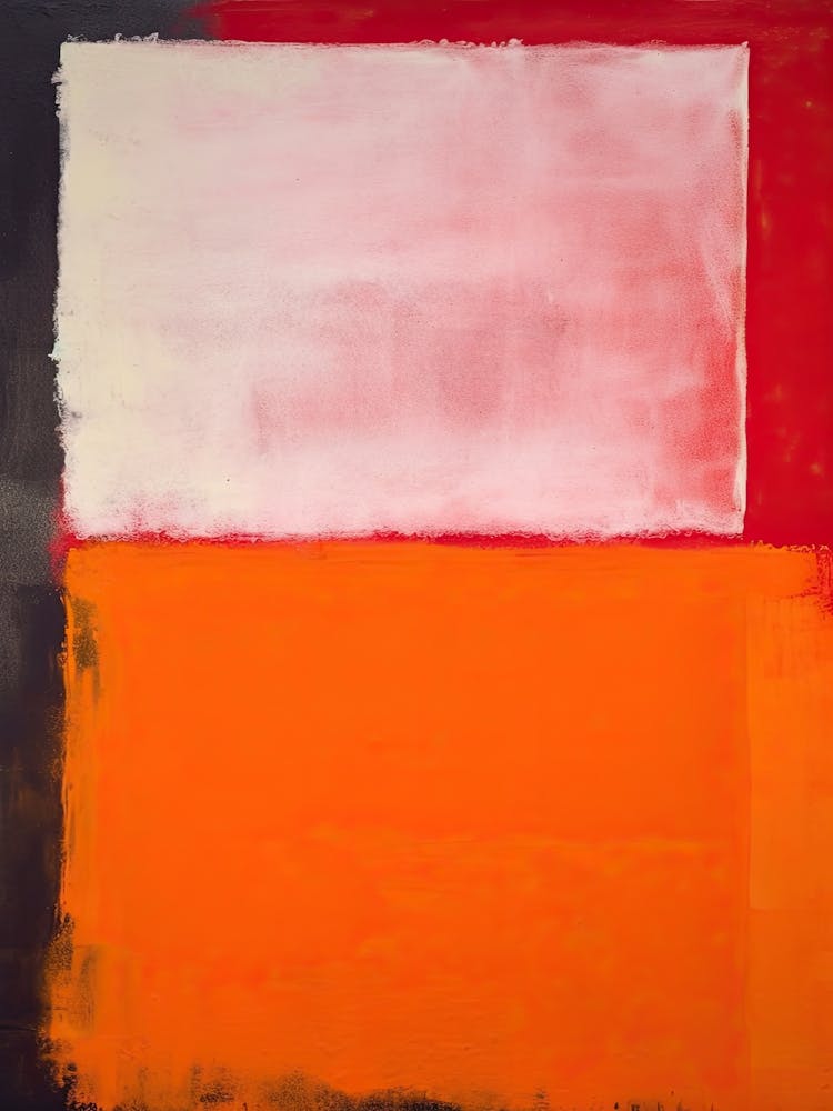 Orange Tones Abstract Rothko Quote 1