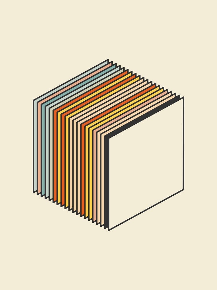 Accordion Cube Abstract Minimal