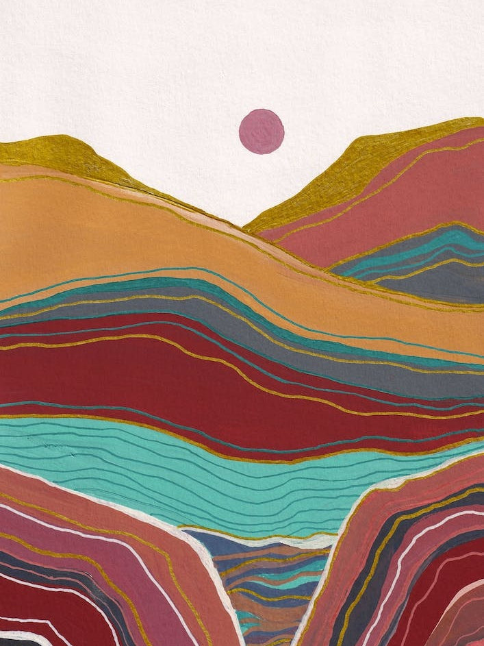 Retro Rainbow Landscape 2