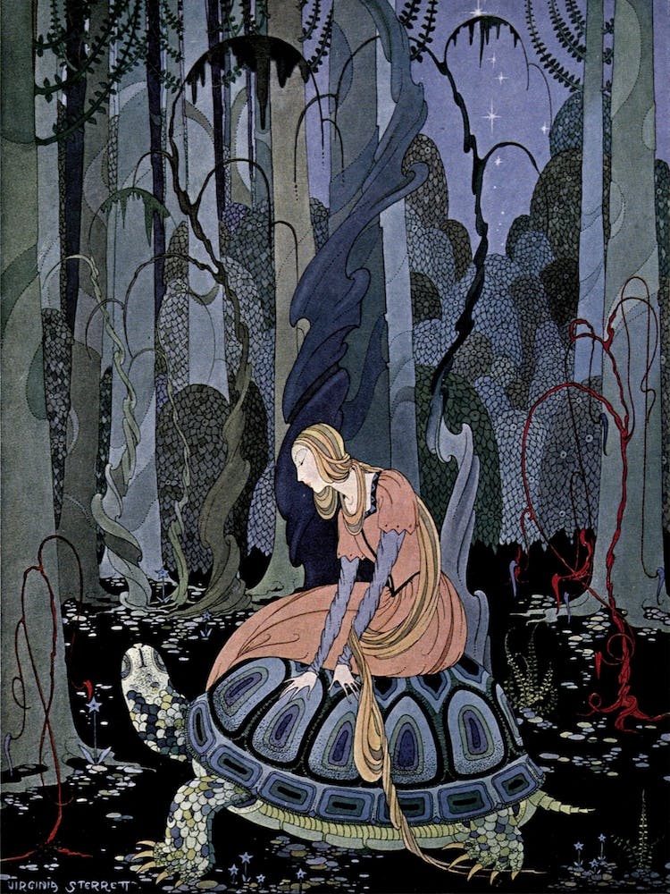 Illustration aus „Old French Fairytales“, Virginia Frances Sterrett
