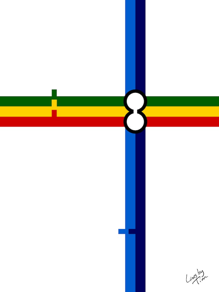 Rotterdam Metro Beurs Lines Color