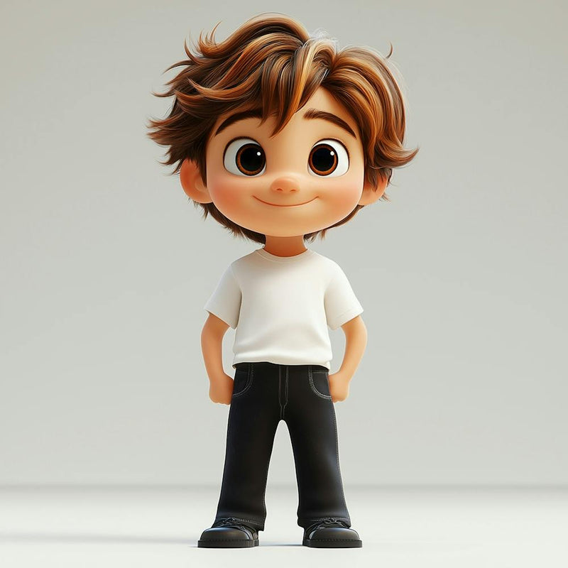 A Cartoon 3d Animation Of 10 Year Old Hungarian