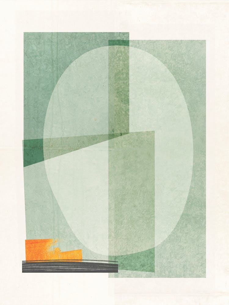 Green Abstract Blocky Art
