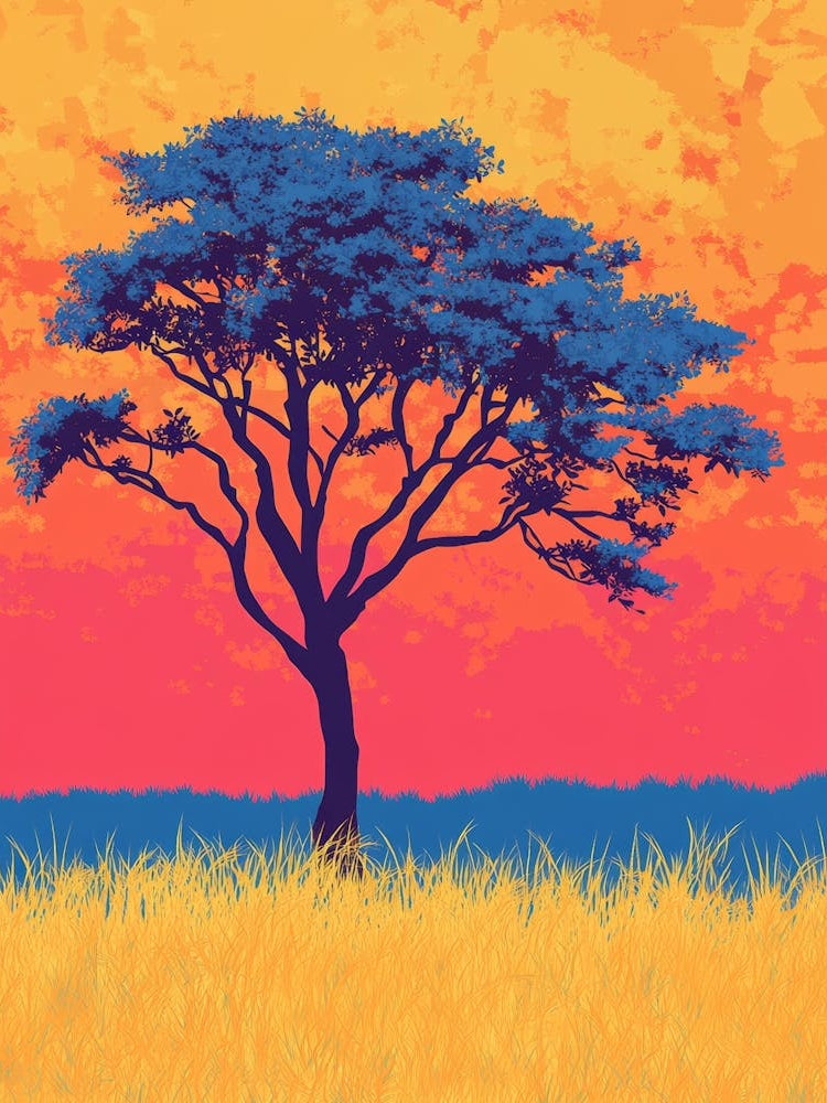 Sunset Acacia Tree 2