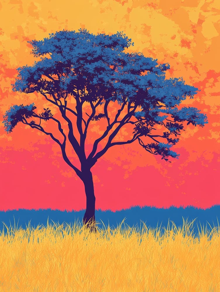 Sunset Acacia Tree 2