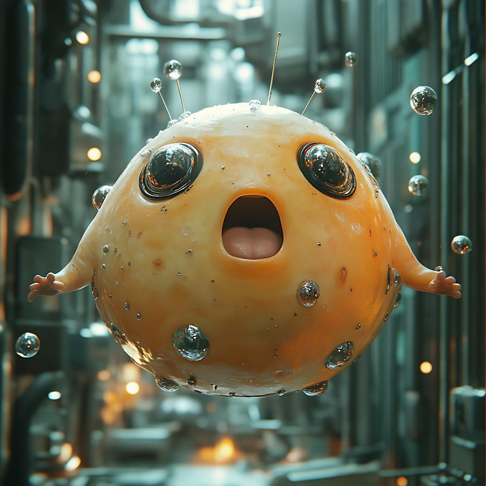 Astonished Alien in Futuristic Scene 6