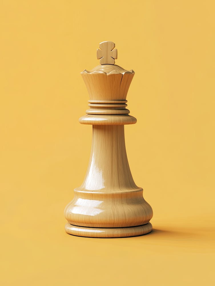 Schachkönig auf gelbem Hintergrund | Schachposter