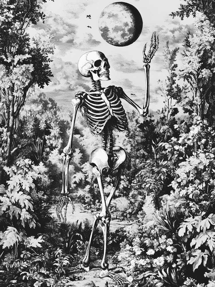 Skeleton In The Woods