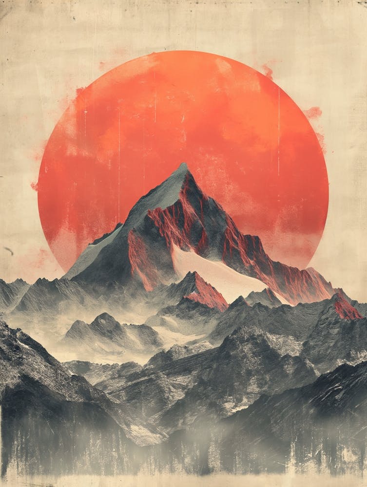 China S Mountains，Dry Brush Art，Surreal Emotion, Colored Symphony, In The Style Of Alessandro Gottardo,Loose Brushwork, Colourful Background，Macaron Color, Cubism, Watercolor And Ink,Eastern Minimalism, Osgeme 1