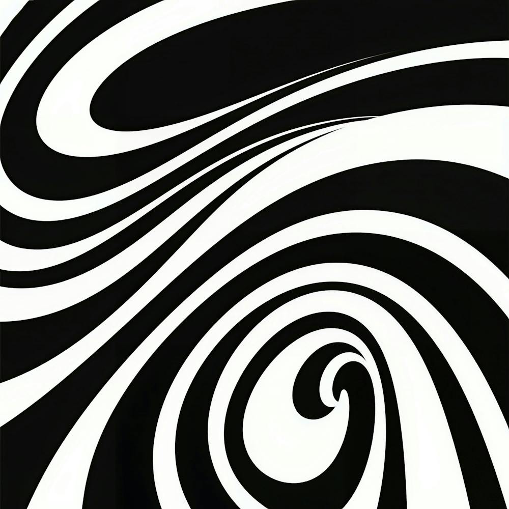 Black And White Swirl