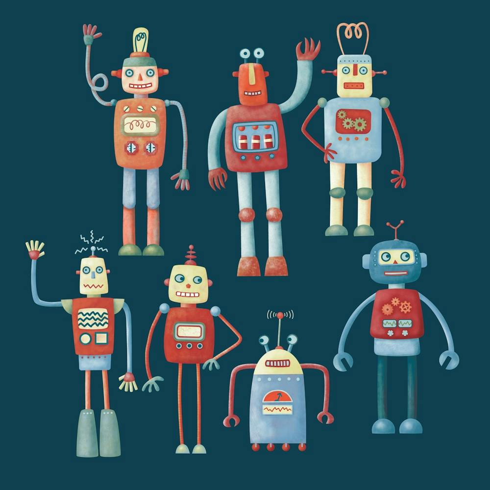 Retro 1950s Robots