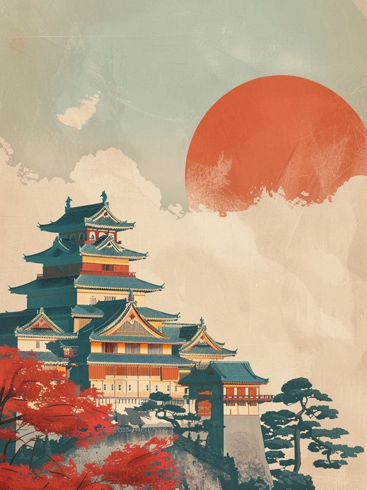 Shurijo Castle In Okinawa Mid Century Modern 3