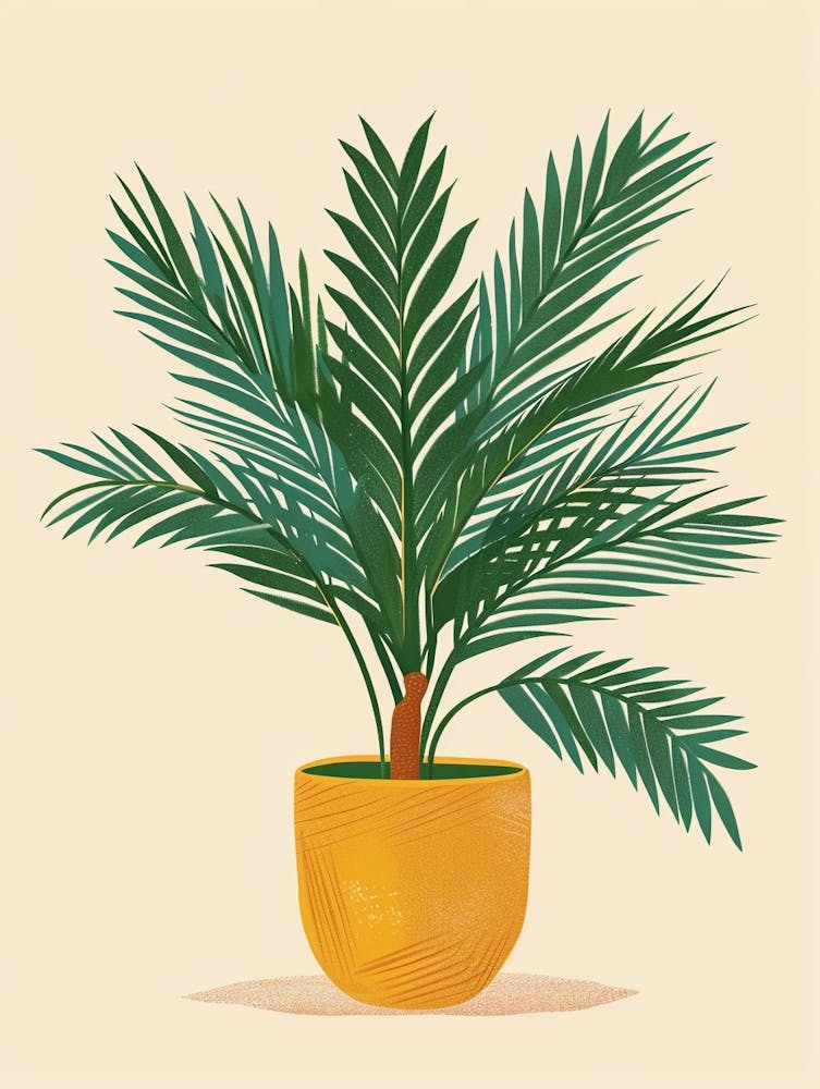Sago Palm Plant Minimalist Illustration 8