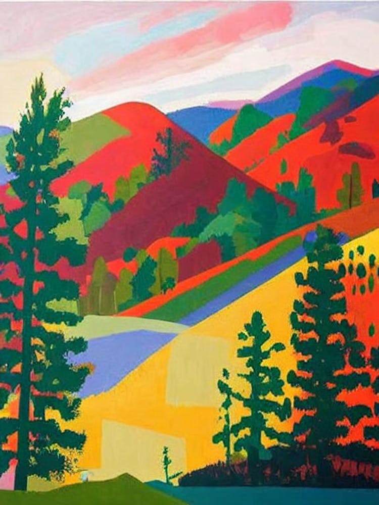 Sequoia National Park United States Of America Abstract Colourful