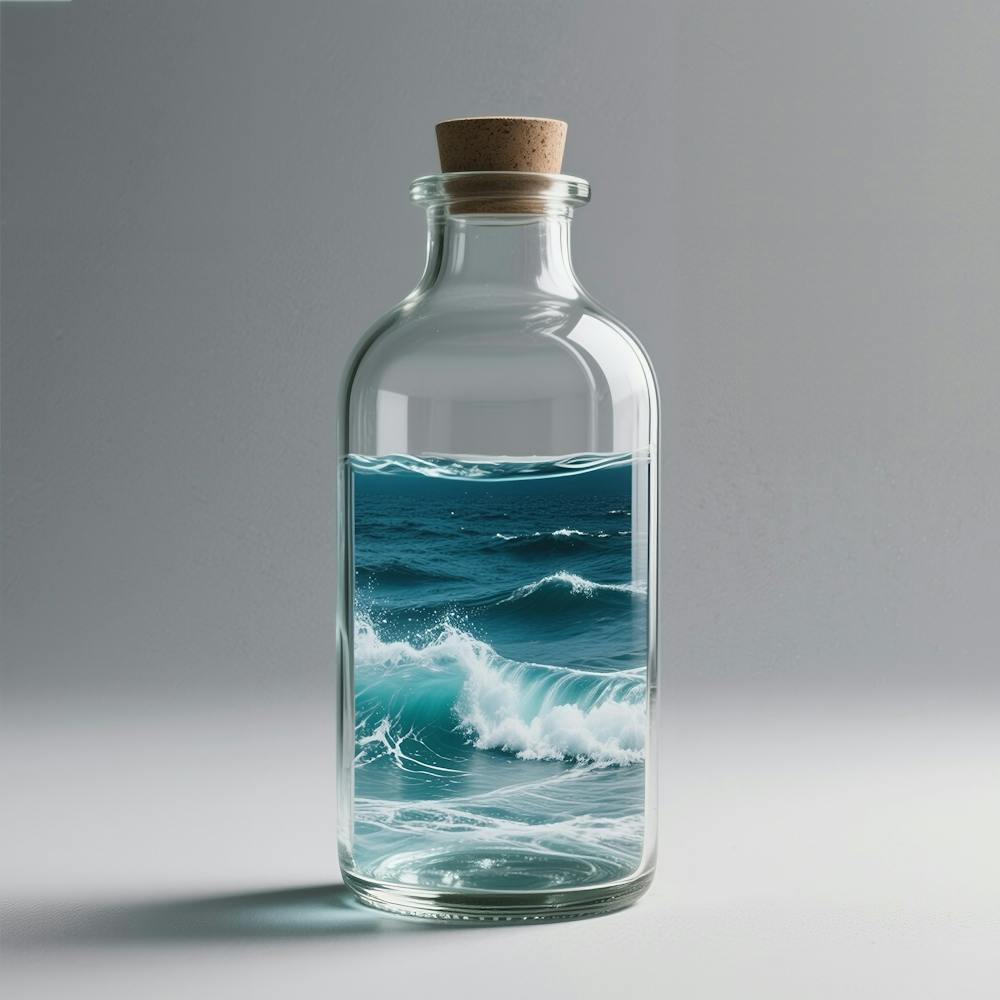 Ocean Waves In A Bottle