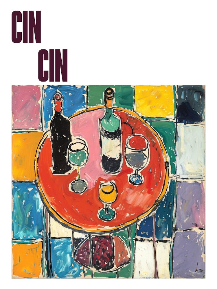 Cin Cin Poster Summer Wine Matisse Style 6