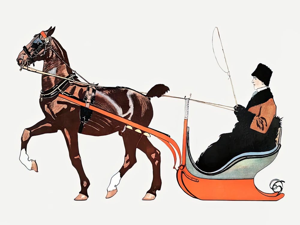 Man In A Carriage, Edward Penfield