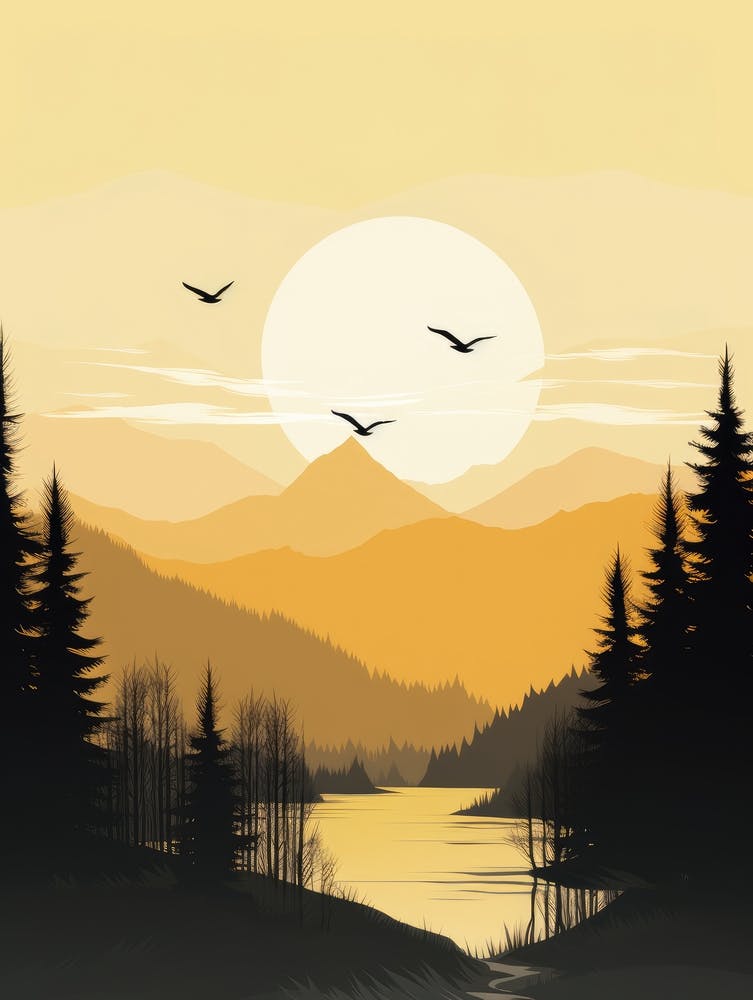 Sunset In The Mountains 3
