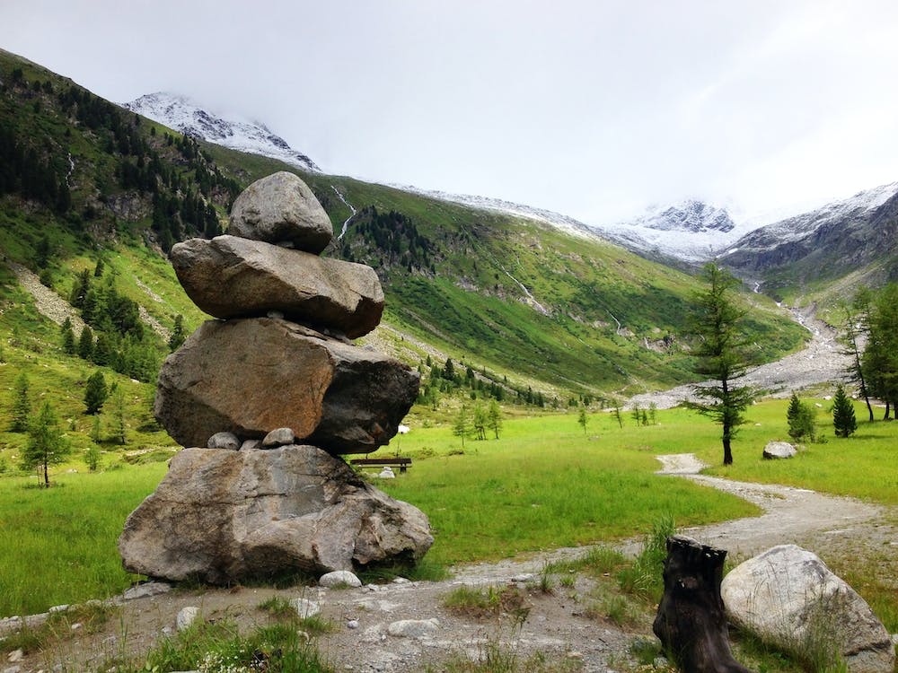 Balancing Rocks In The Mountains