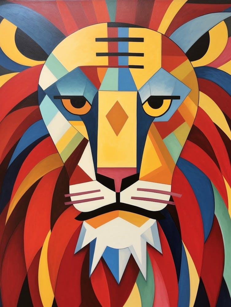 Lion Abstract Pop Art 9