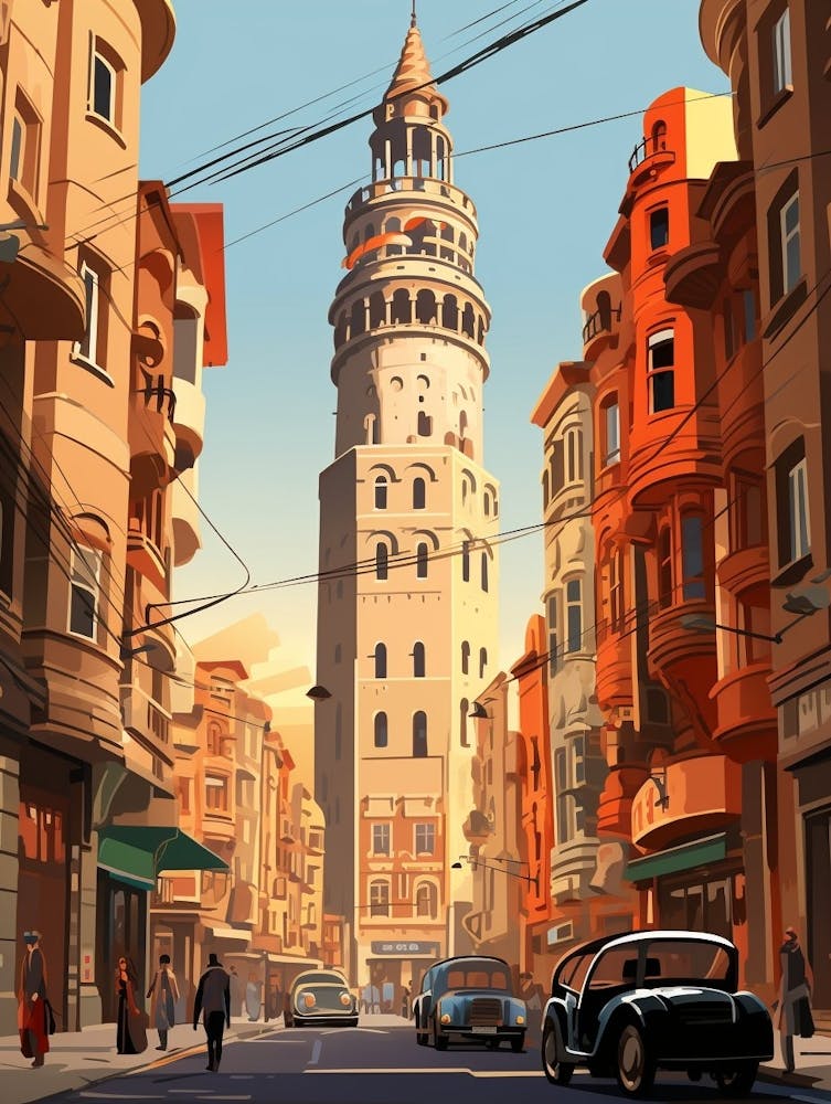 Galata Tower Pixel Art 2