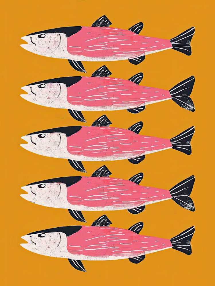 The Swimming Fleet Fish Poster