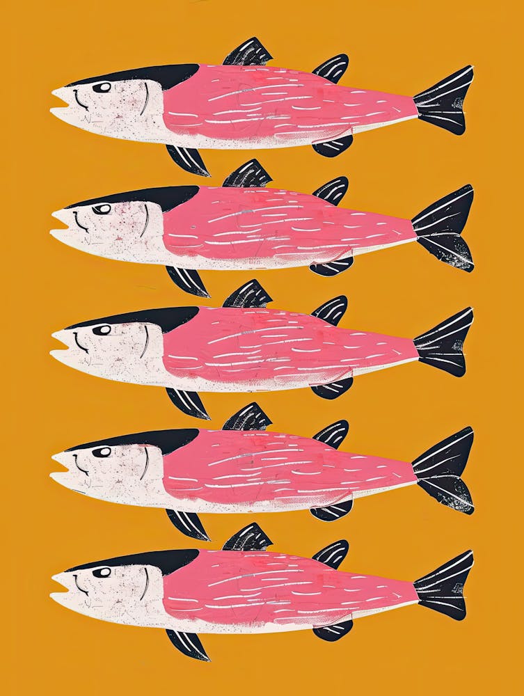 The Swimming Fleet Fish Poster