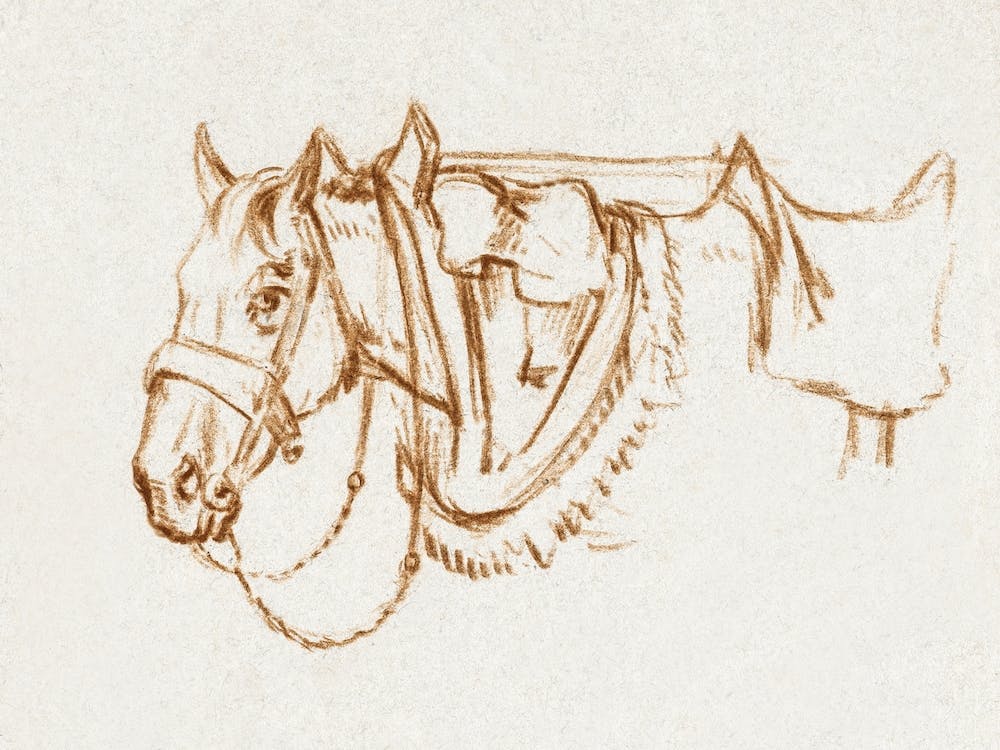 Head Of A Rigged Horse 1, Jean Bernard